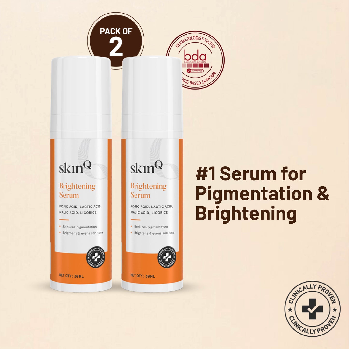 Brightening Serum for Glowing Skin: Clears Pigmentation and Dark Circles | Best Serum for Pigmentation | Best Kojic Acid Serum