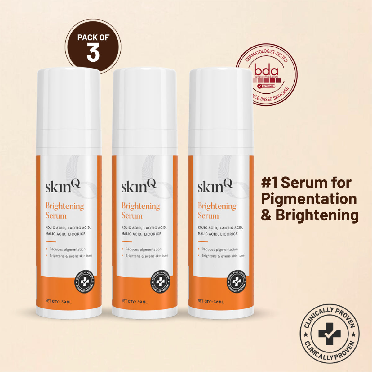 Brightening Serum for Glowing Skin: Clears Pigmentation and Dark Circles | Best Serum for Pigmentation | Best Kojic Acid Serum