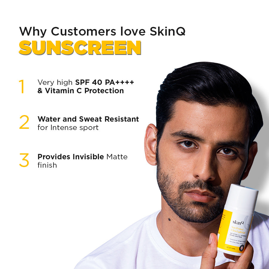 SkinQ Best Gel Sunscreen for Face - Protects from UV Damage