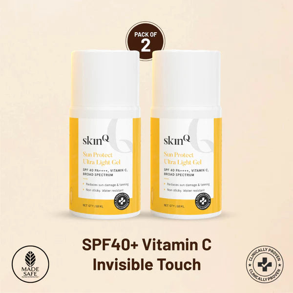 Sun Protect Ultra Light Non-sticky Sunscreen Gel: SPF 40 PA++++ | Vitamin C Sunscreen Gel | Broad Spectrum UVA and UVB Protection