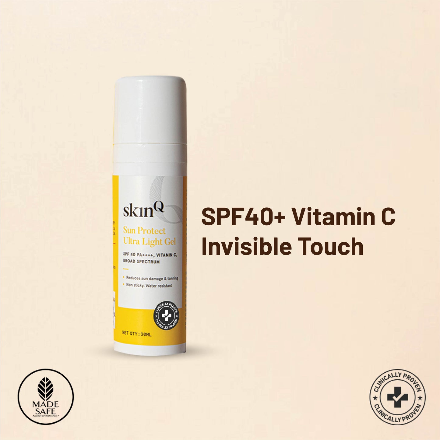 Sun Protect Ultra Light Non-sticky Sunscreen Gel: SPF 40 PA++++ | Vitamin C Sunscreen Gel | Broad Spectrum UVA and UVB Protection