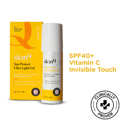 SkinQ Pregnancy-Safe Sunscreen Gel - Ultra-Light & Non-Sticky Formula